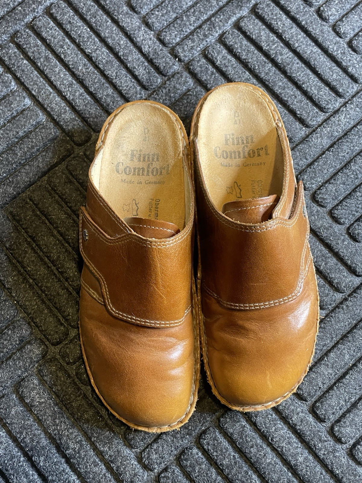 Finn Comfort Orb Women’s Brown Leather Clogs Size EU 41 US 10-10.5