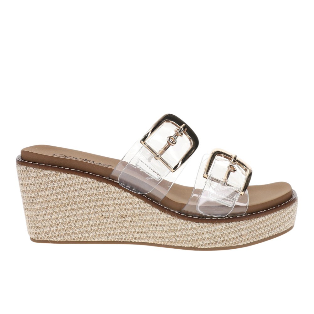 Corkys Manifest Wedge Womens Clear 41-0772-CLER