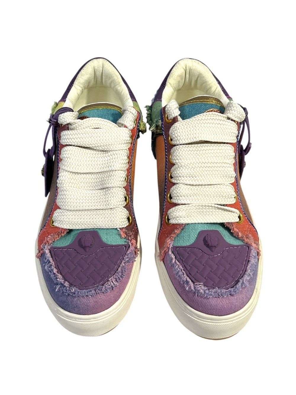 KURT GEIGER London Southbank Tag Denim Sneaker size 8 Multicolor