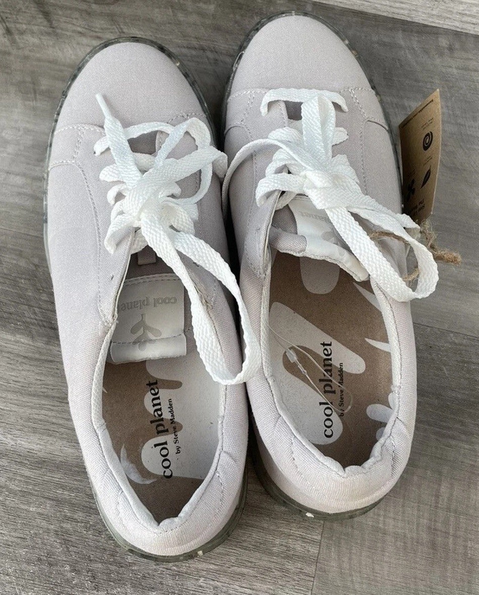 Steve Madden Cool Planet Gray Sneakers Shoes Size 7 NWT Sunnyy Recycled