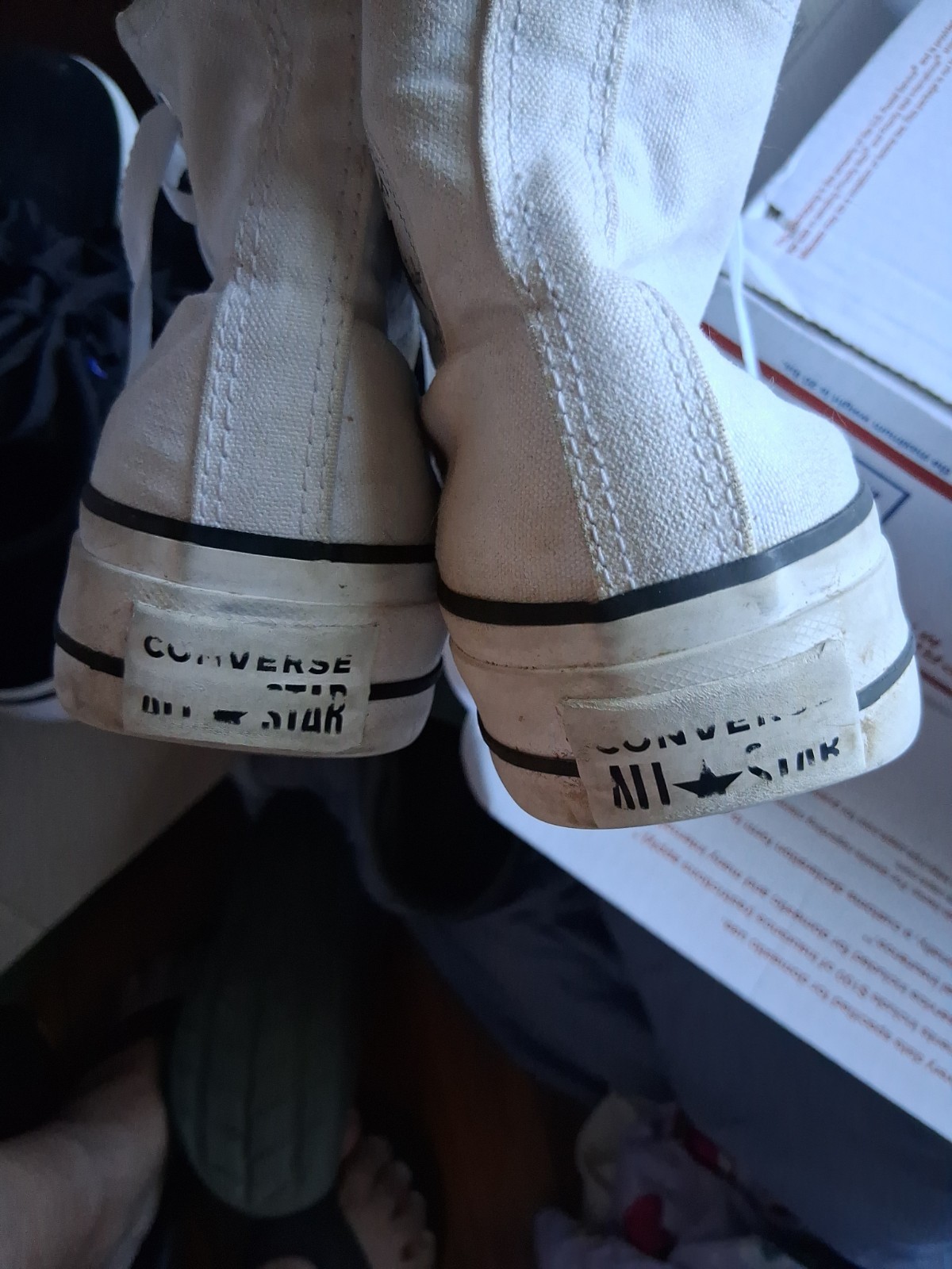 Converse All Star High Tops Platform White Size 5 1/2 Women’s Sneakers