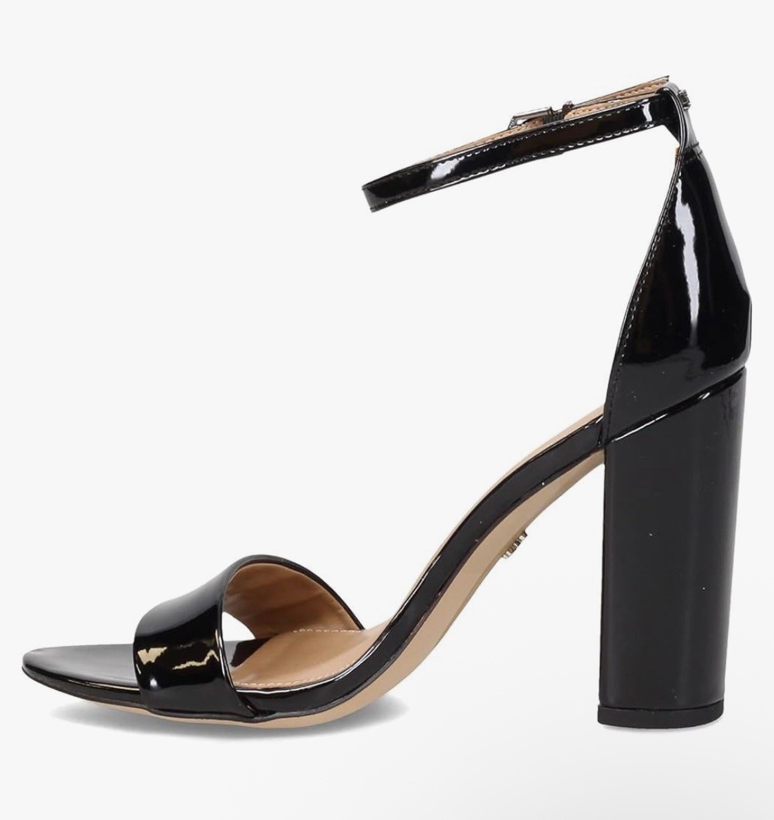 Sam Edelman Yaro Sandal Heels Women’s Size 6W Black Patent Leather