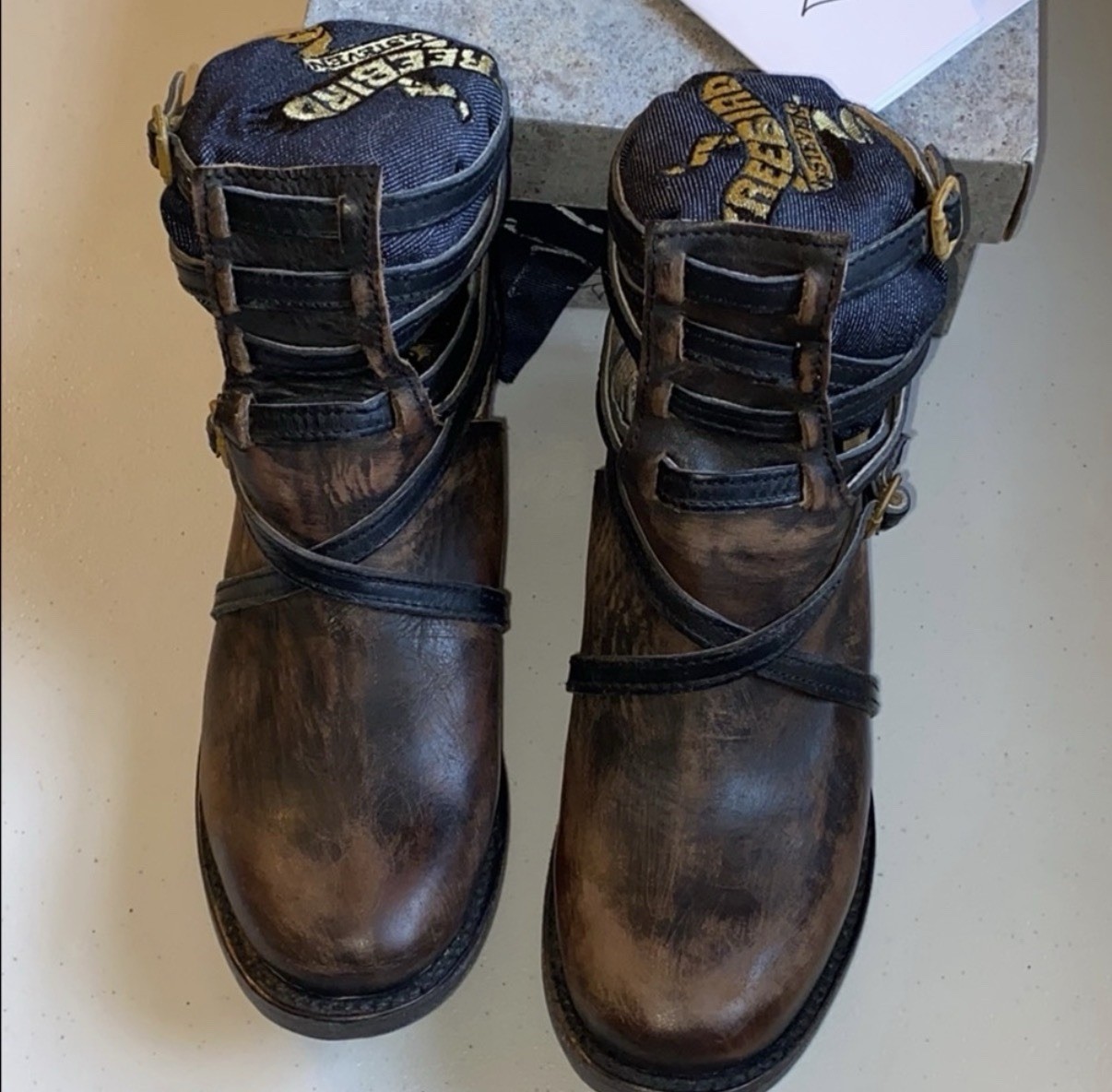 Freebird by Steven Stair Ankle Boots. Size 7. New In Box. Brown Leather.