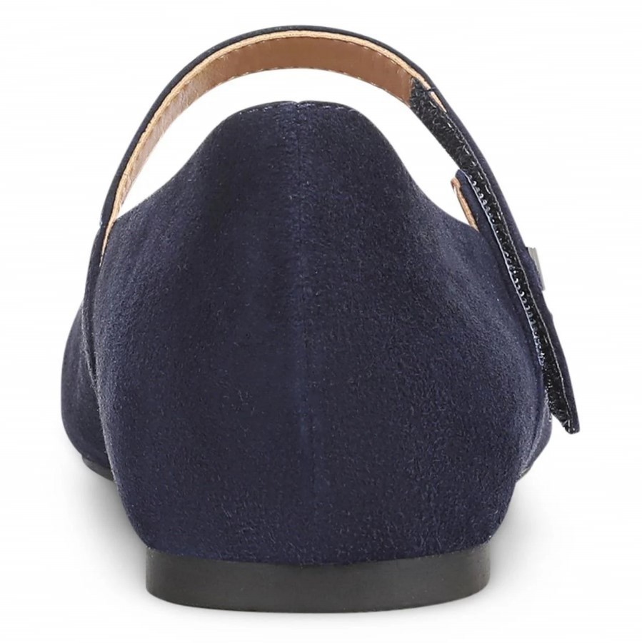 VIONIC Women Alameda Mary Jane Flat , Navy Suede (NEW)