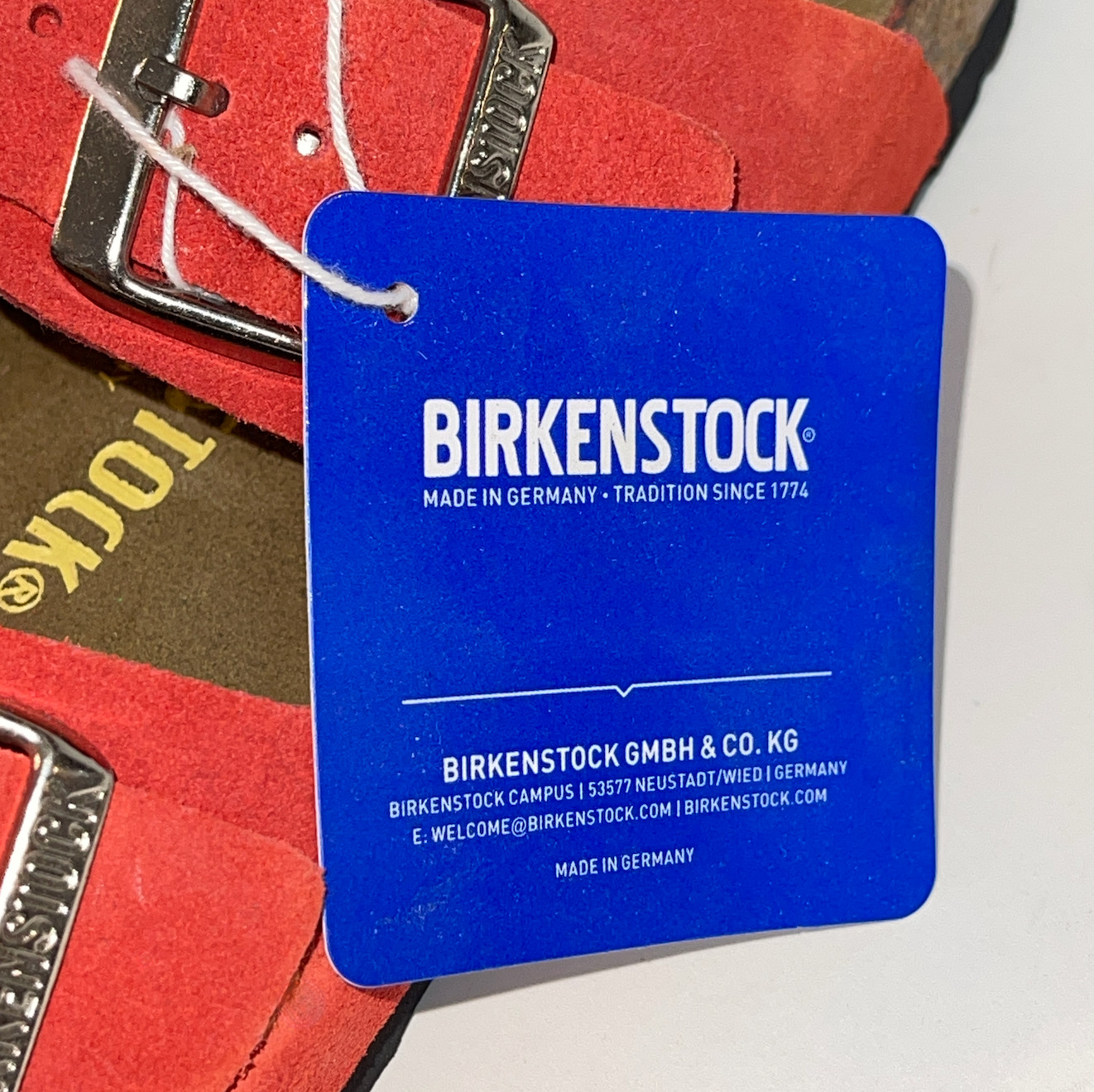 Birkenstock Arizona Birko-Flor Sandals Regular Wide Fit Sz 41 Women’s 10 Orange