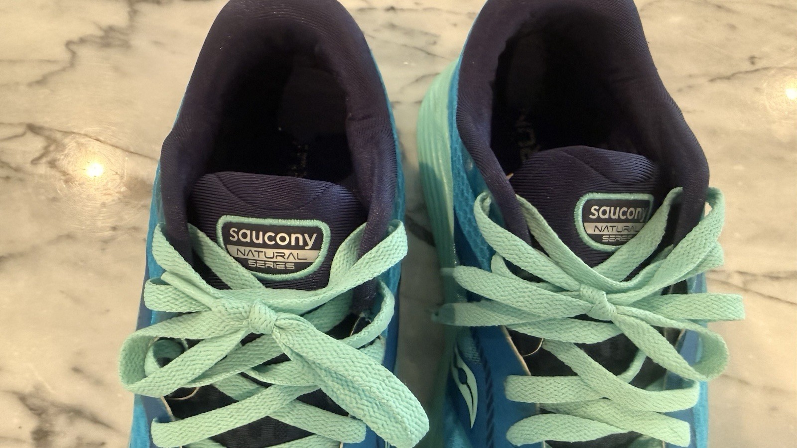 Saucony Kinvara Natural Series Women’s Lace-Up Low Top Sneakers Blue/Green
