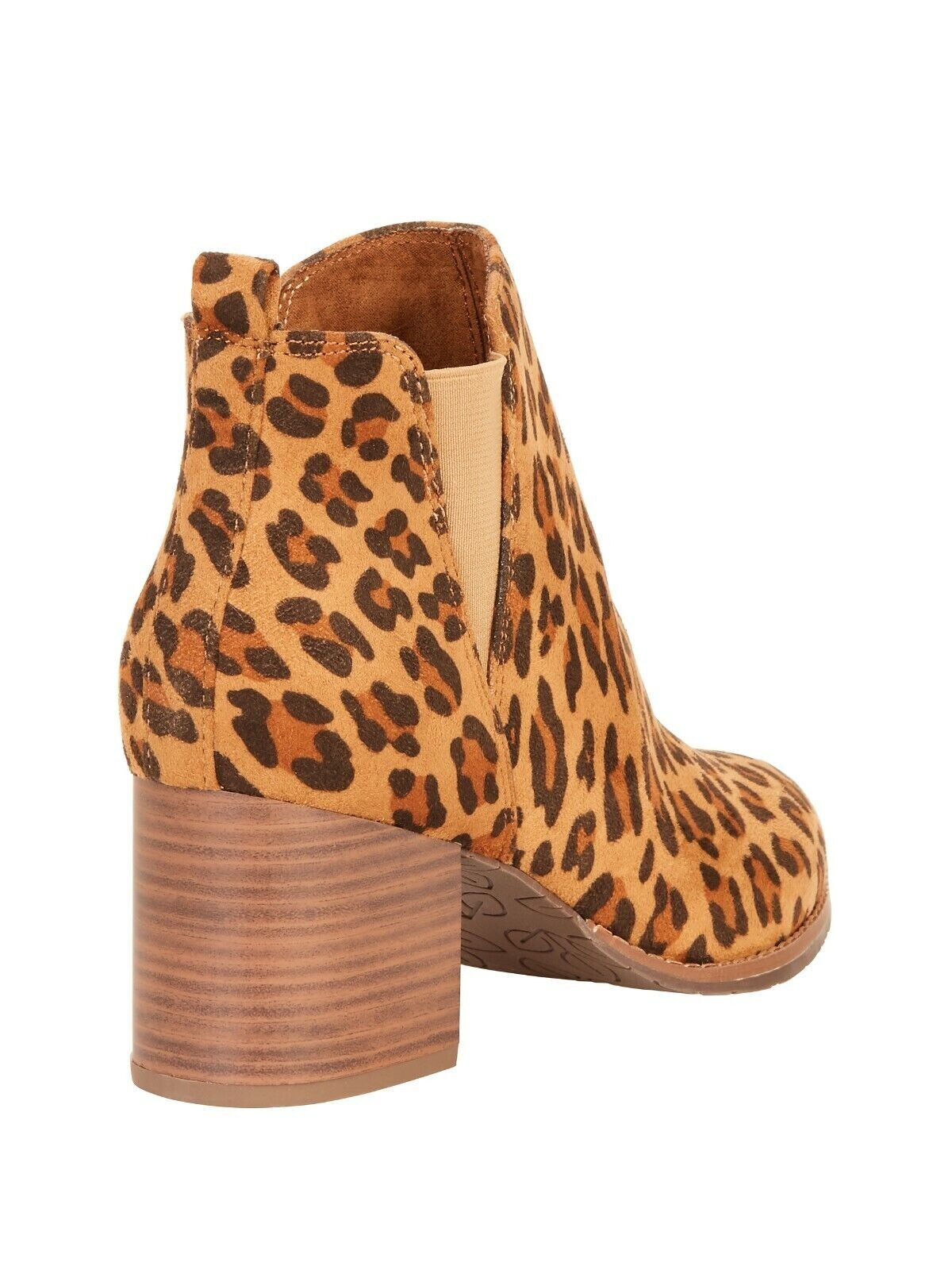 Melrose Ave Slip-On Bootie Women’s US 6.5 Brown Leopard Block Heel Suede Upper