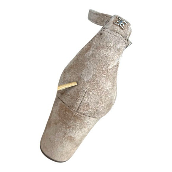 Sam Edelman 9.5 Tan Seude Odila Block Heel Scallop Boho casual Party Sexy