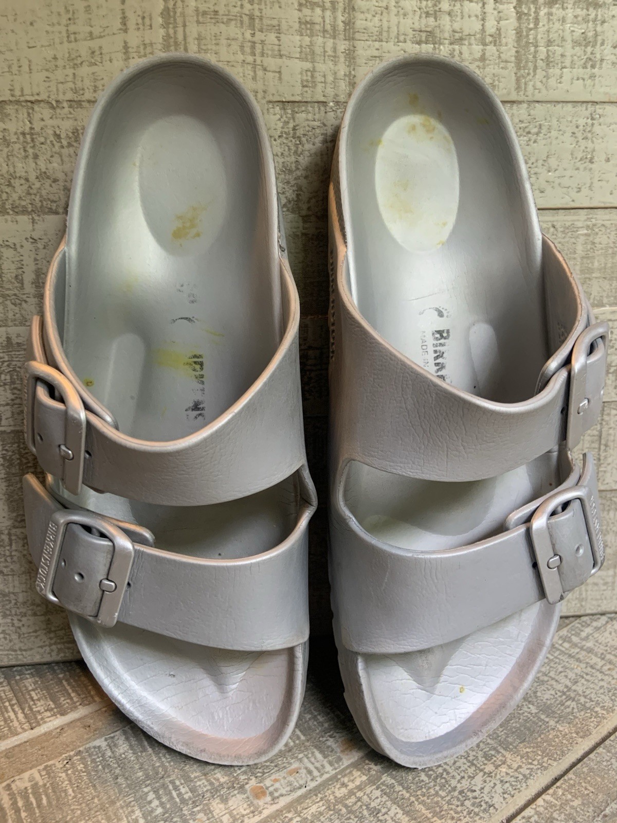 Birkenstock Arizona EVA foam sandals in Gray Silver Women’s Size 7 Slide Slip On