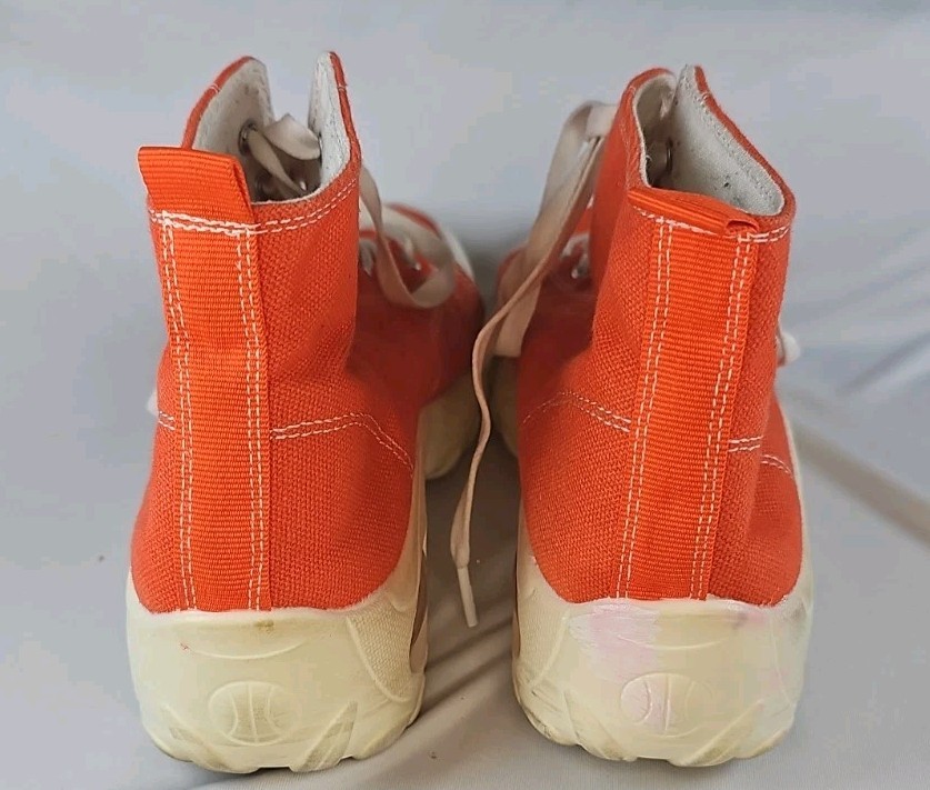 Fashion Classic Orange High Top Canvas Air Cushioned Heel Sneakers Size 40 – 8.5