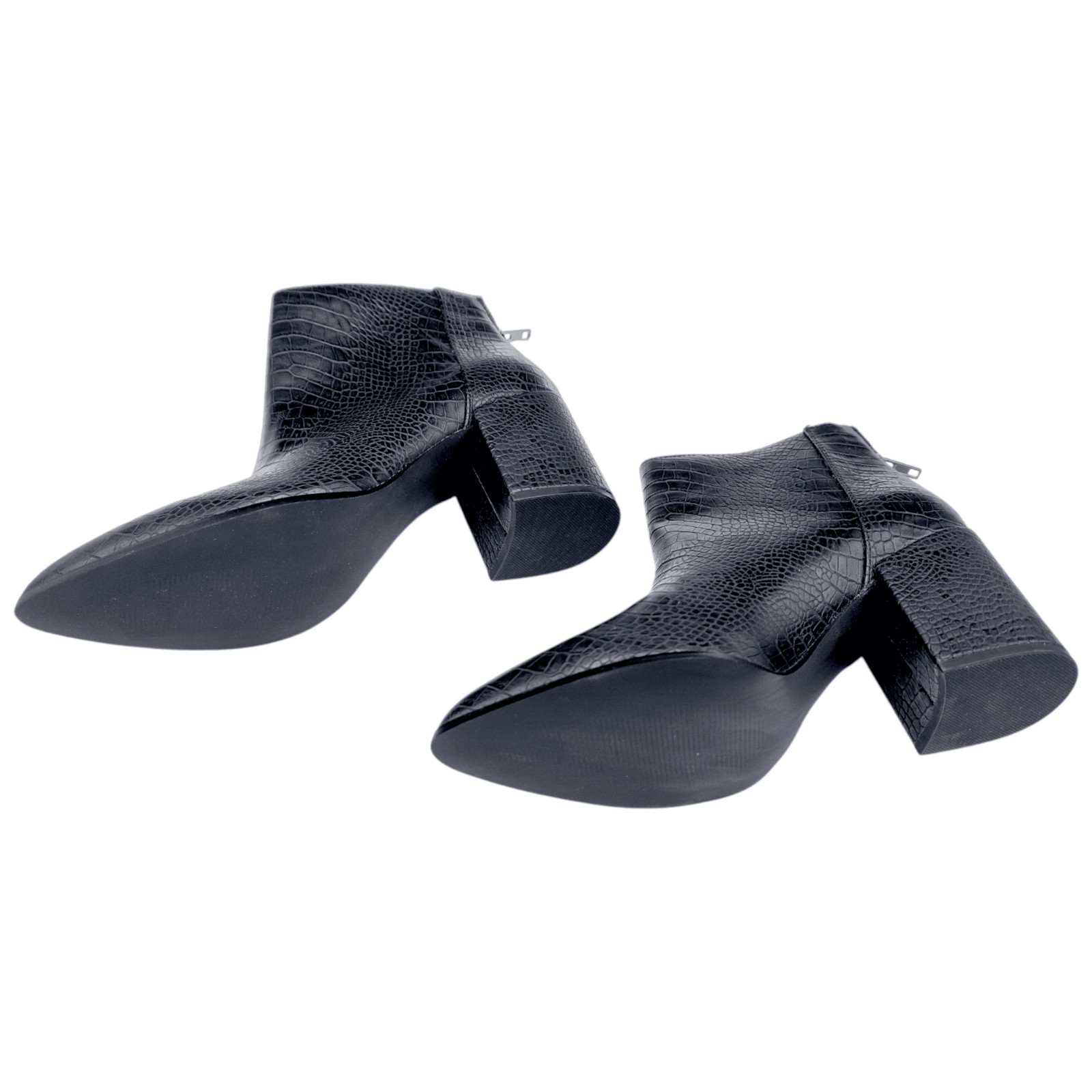 Steve Madden – Julianne Black Croc Boots / Bootie | JULI03S1 | Size 10 Medium