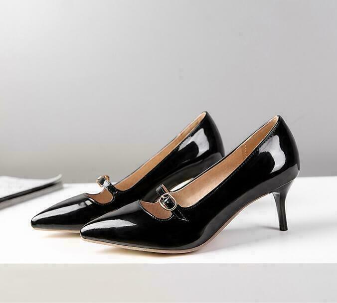 Sexy Womens Casual Pointed Toe kitten Heels Pumps party Dress Shoes Plus Size