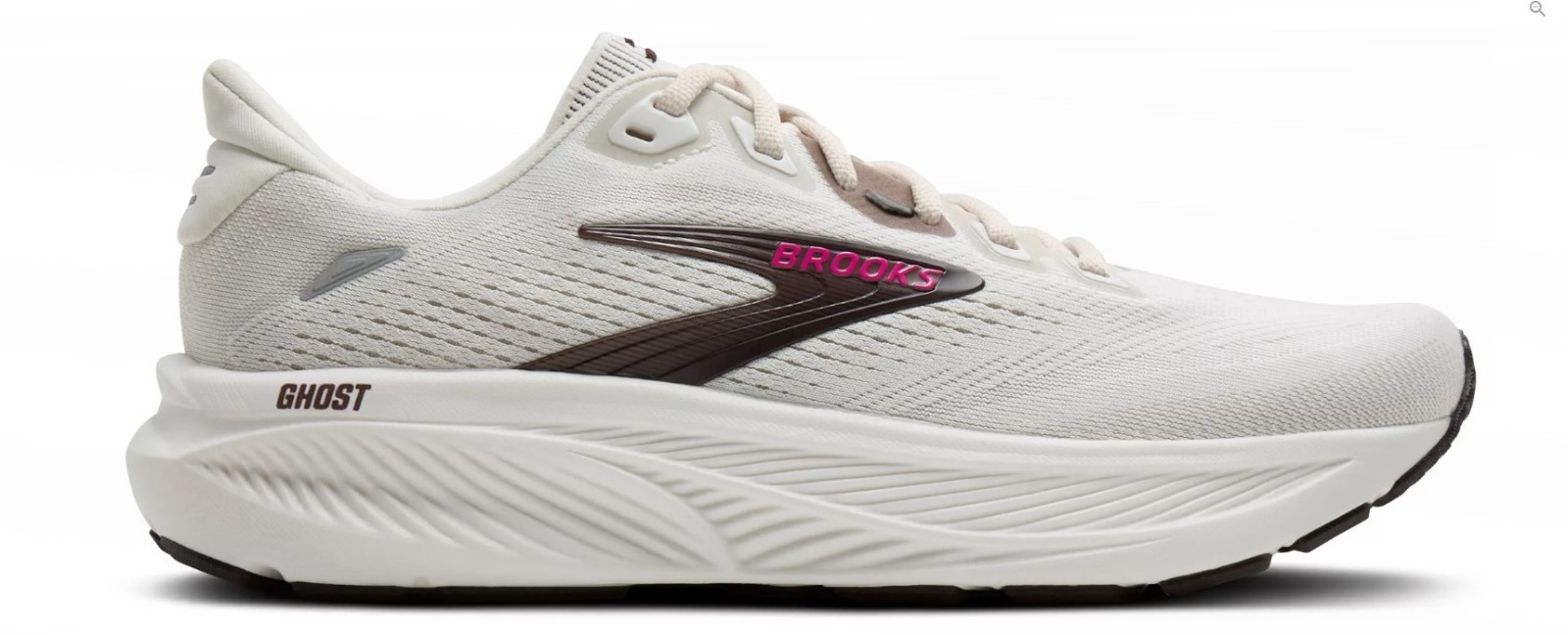 Brooks Women’s Ghost 18 Running Shoes, Coconut/Coffee/Fuchsia (NEW)