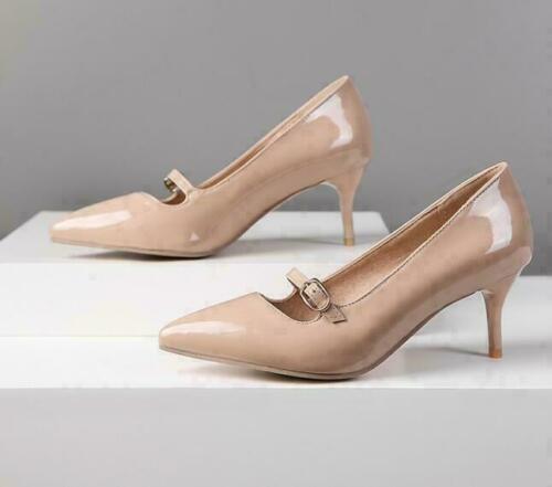 Sexy Womens Casual Pointed Toe kitten Heels Pumps party Dress Shoes Plus Size