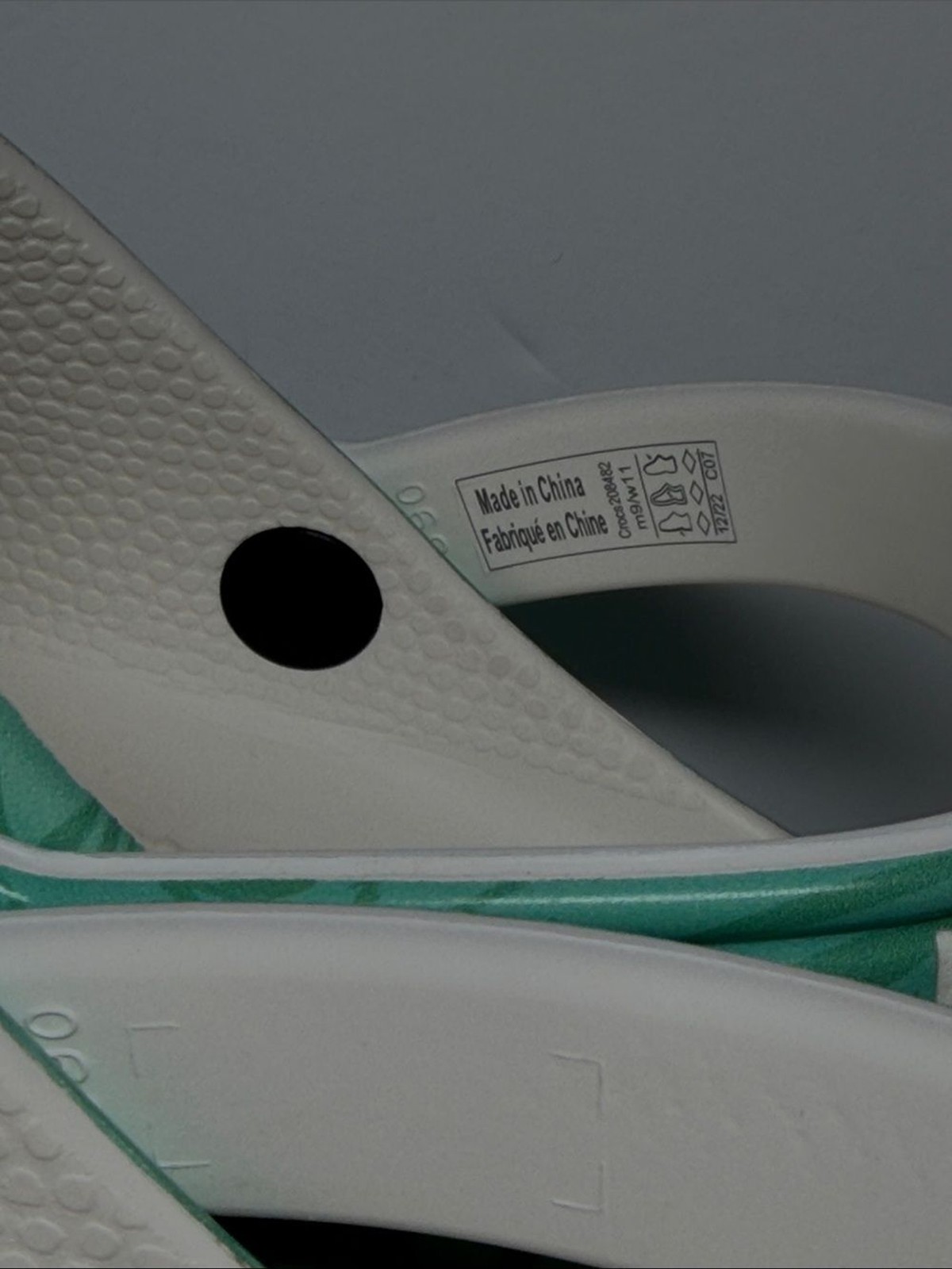 Crocs Classic Marbled Clog Aqua Green White Unisex Size M9 W11