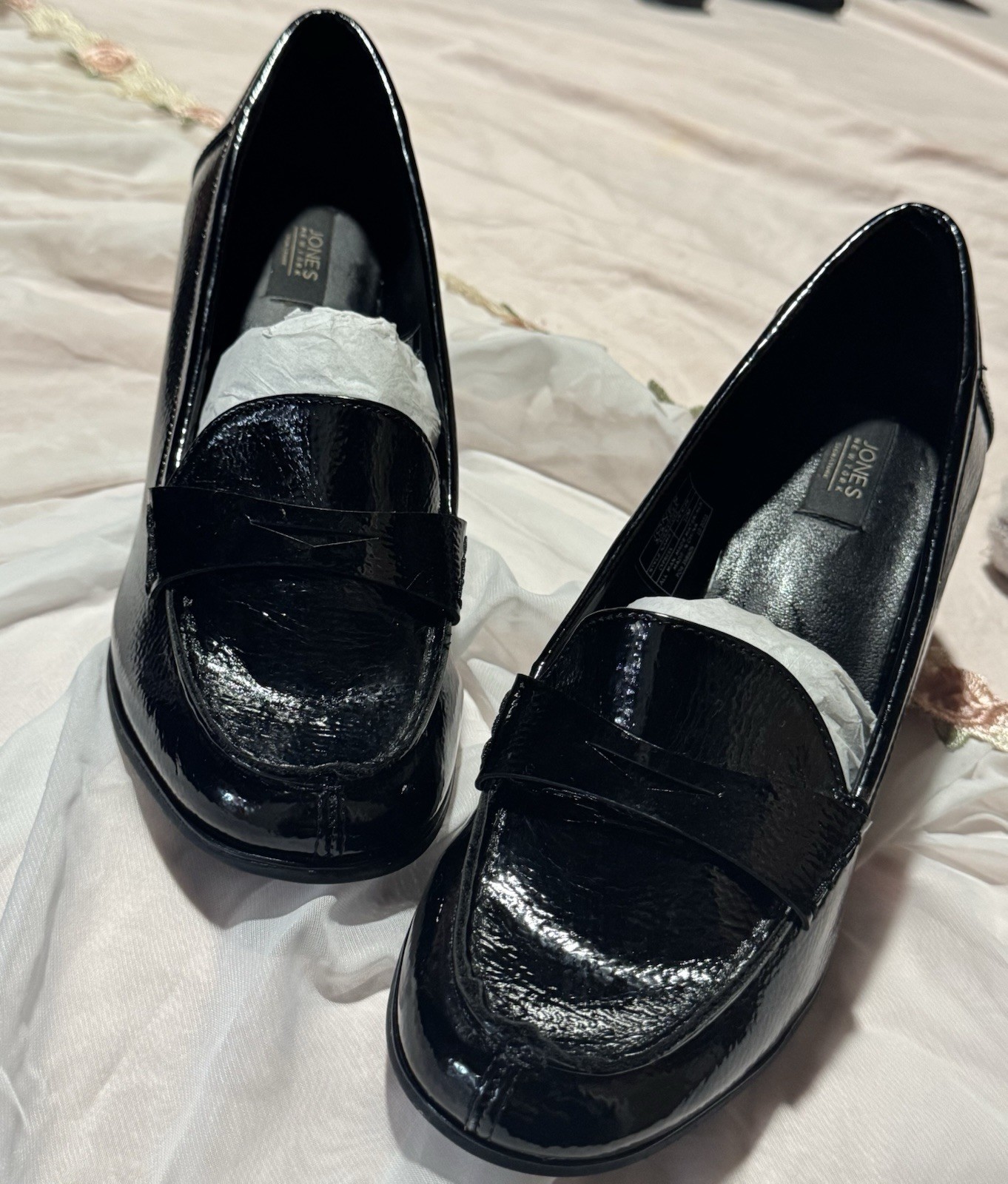 Jones New York Signature Women’s Black Patent Leather Loafer Slip-On 10