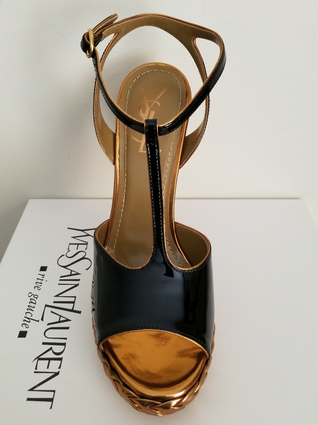 TOM FORD YSL Yves Saint Laurent TRIBUTE Black Patent Bronze EU 39.5 I LOVE SHOES