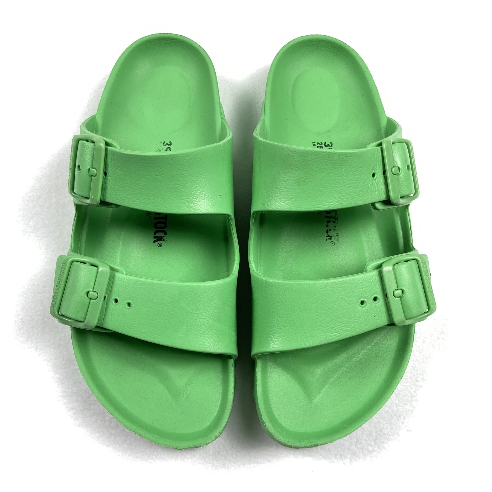 Birkenstock Arizona EVA Sandals Lime Green Waterproof Slides Size 6M & 8W