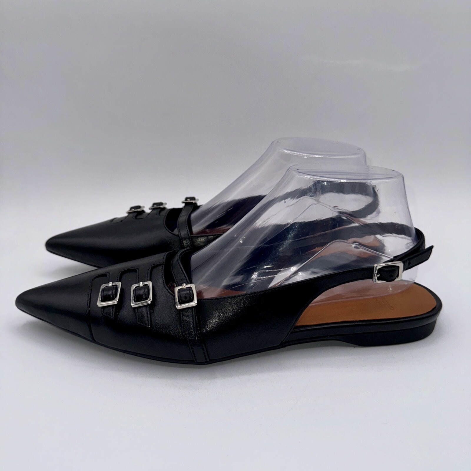 Vagabond Hermine Sling Back Flats Women’s Size 9 EU 39 Black Leather