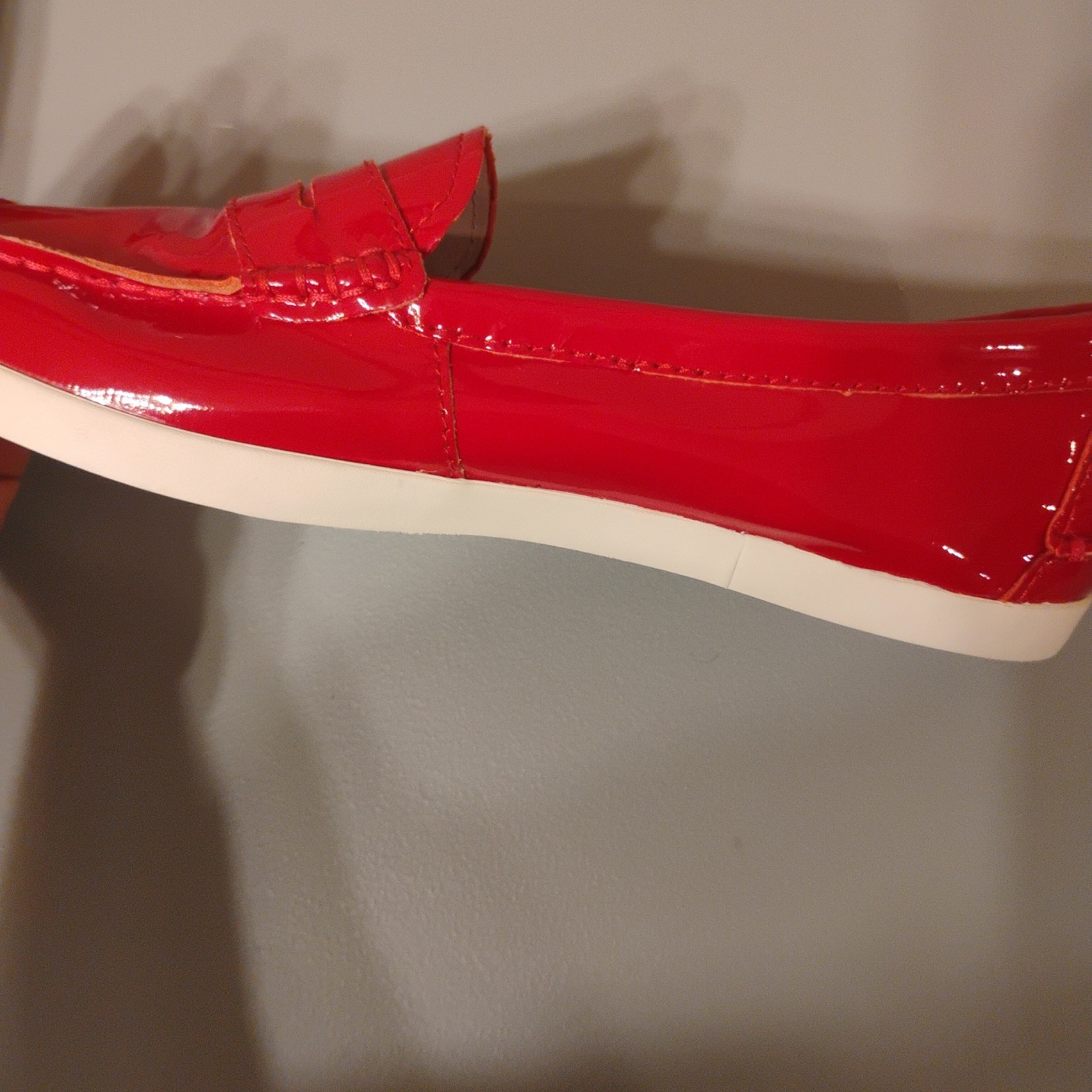 Cole Haan Pinch Maine Classic 7 1/2 Red Pantend Leather Pennie Loafer