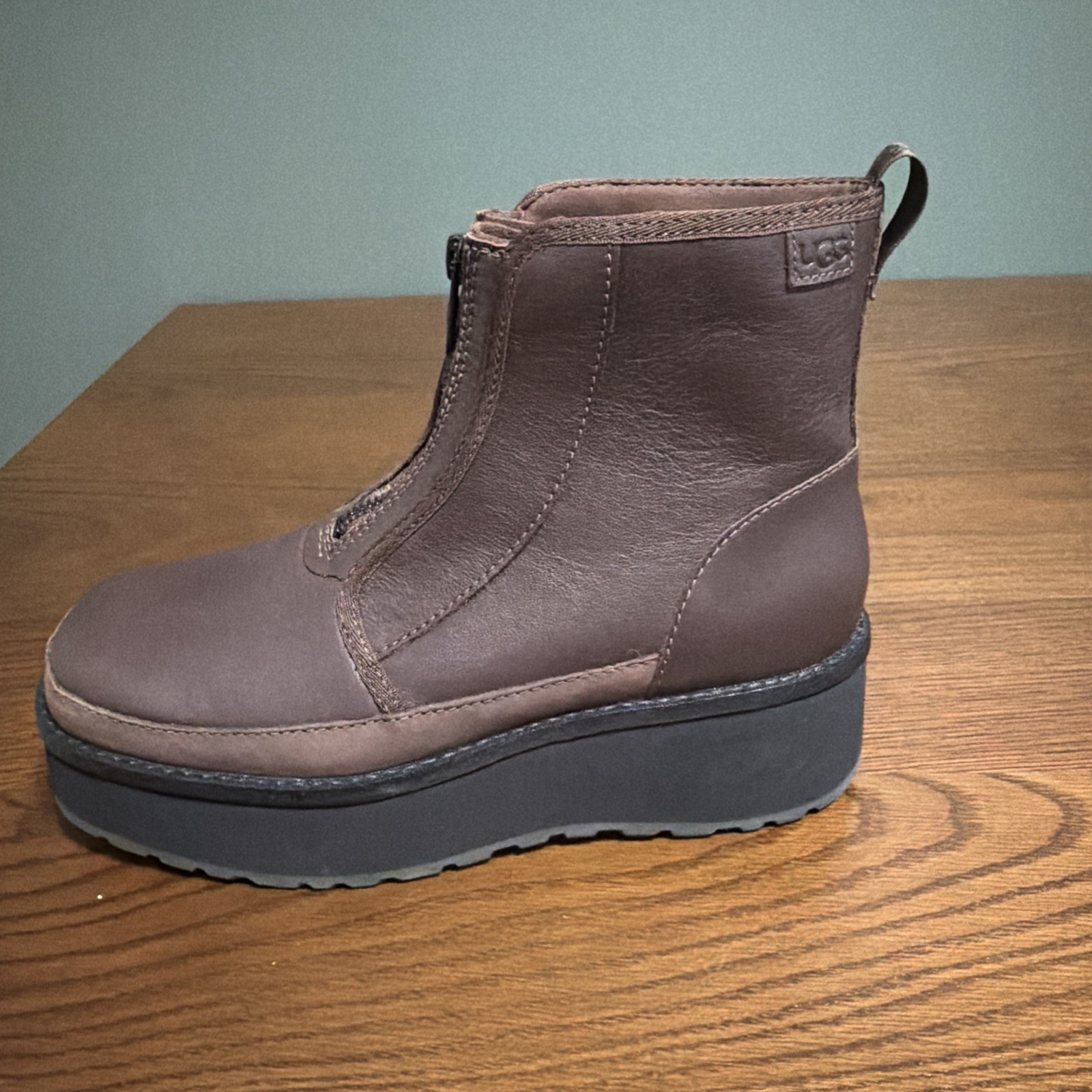 UGG Women’s Cityfun Zip Water-Resistant Platform Bootie in Burnt Cedar, Size 8