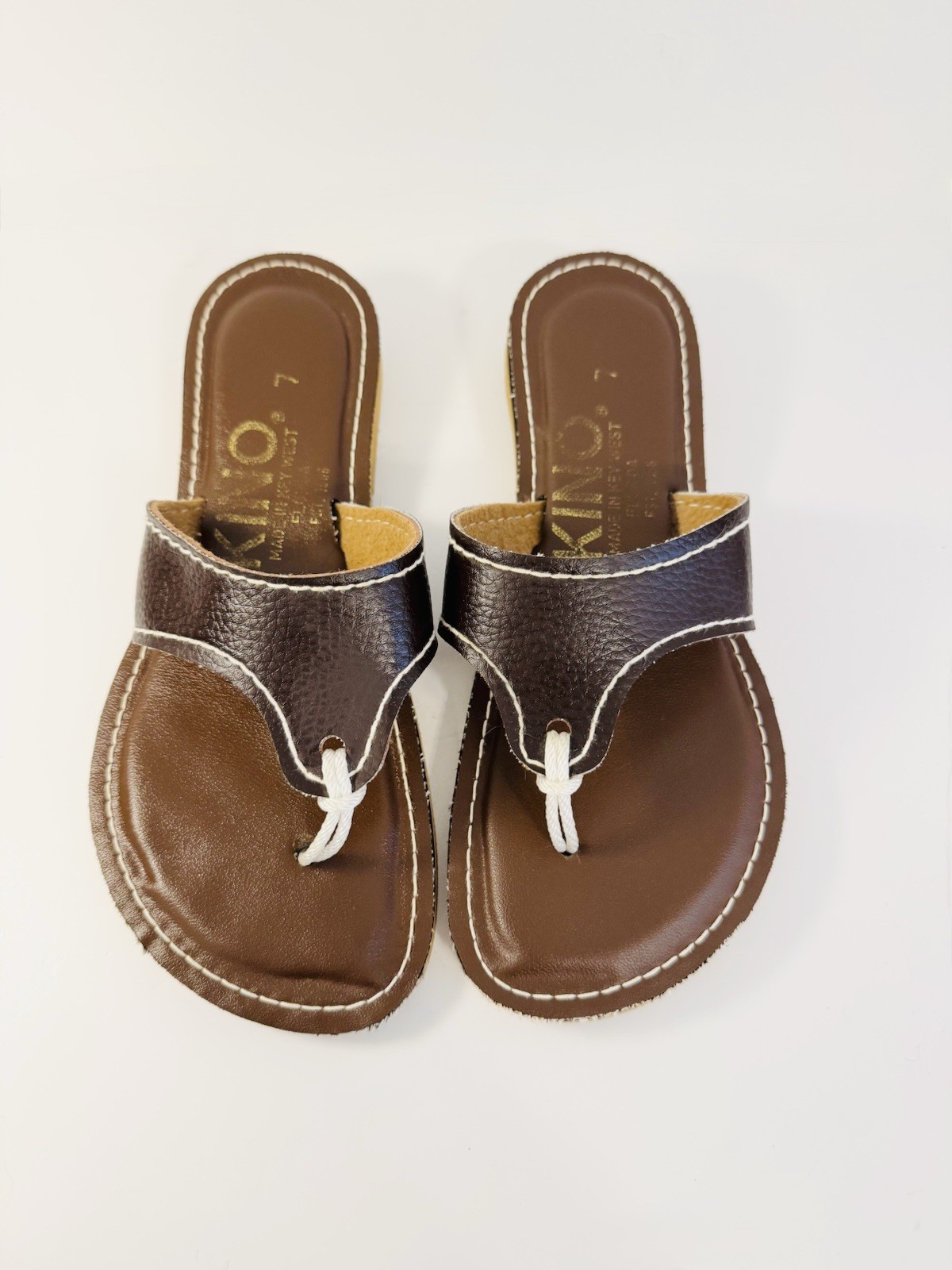 Kino Women’s Dark Brown Leather Sandals Made In Key West