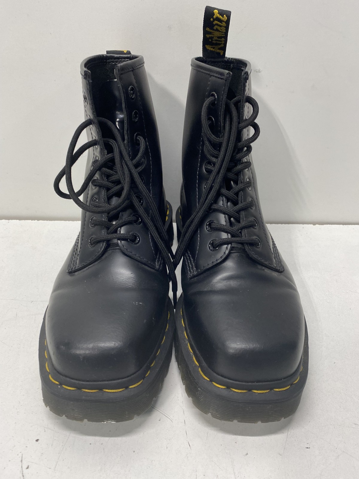 Dr. Martens 1460 Bex Squared Black Smooth Leather 8-Eye Boots Women’s 8 Men’s 7