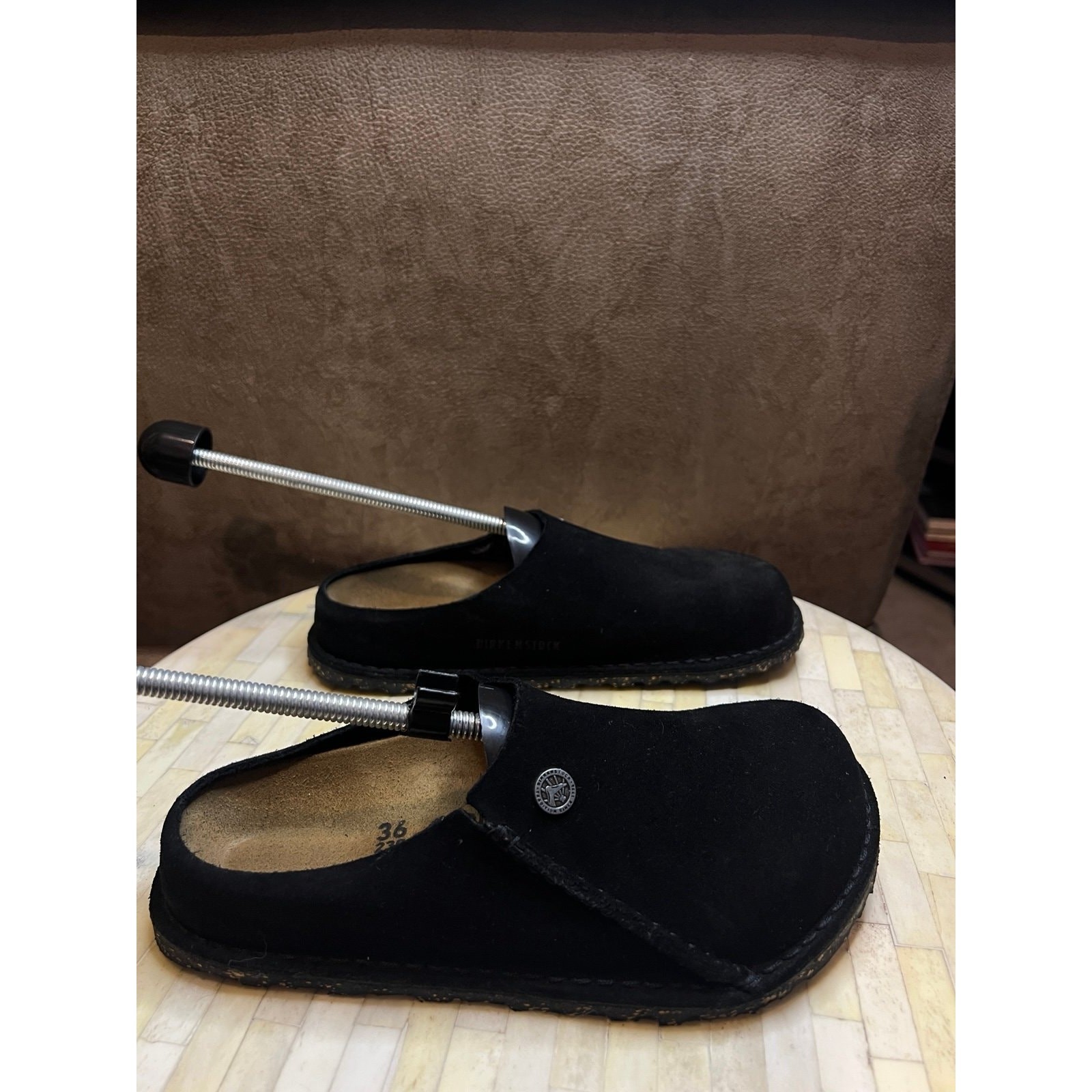 Birkenstock Zermatt Suede Clog in Black