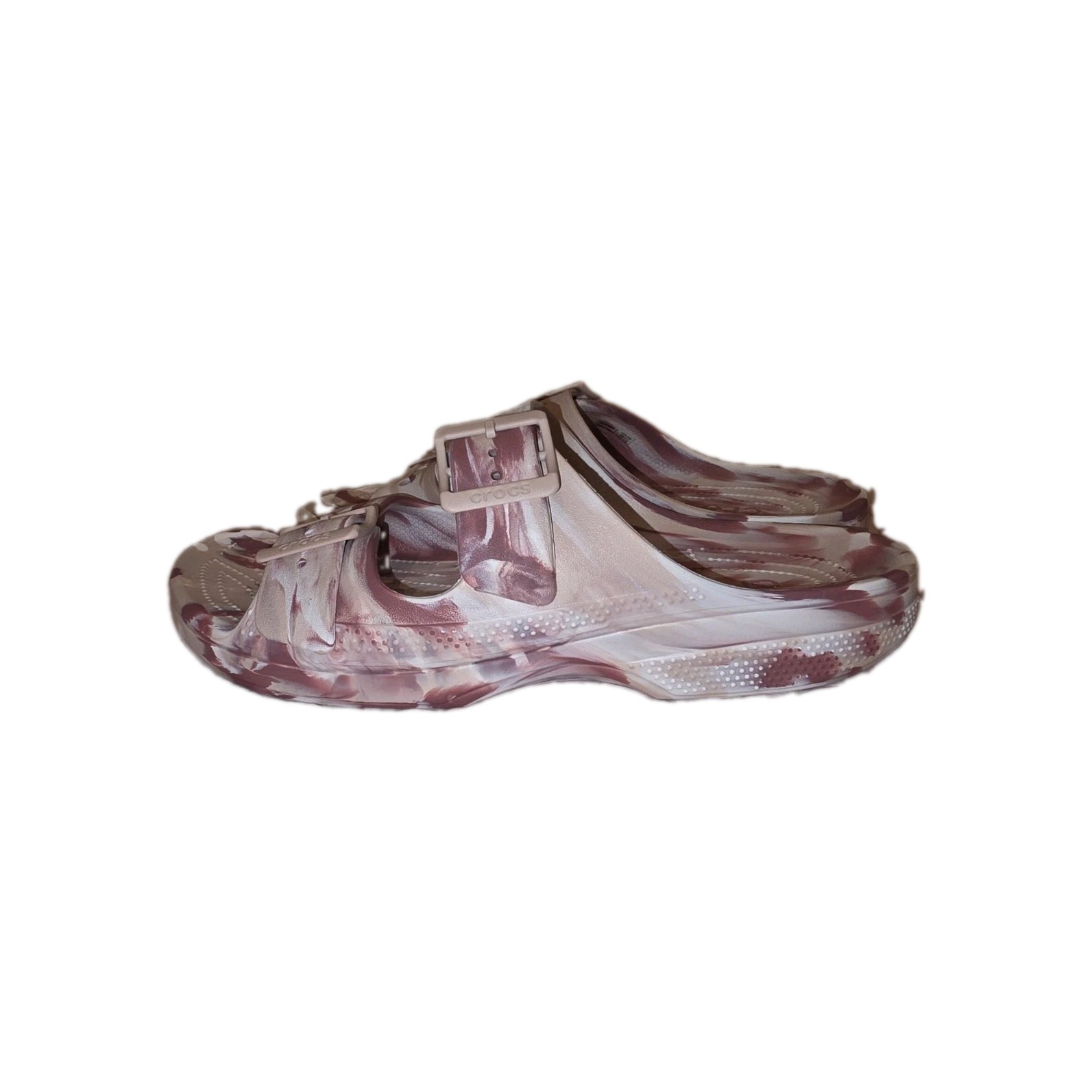 Crocs Baya Marbled Double Strap Clogs Sandals Pink White Women’s Size 11