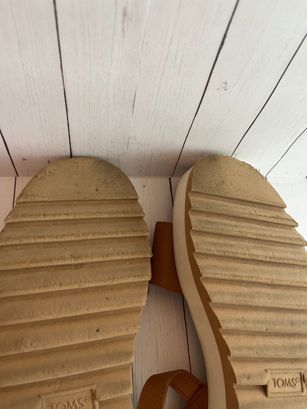 Tom’s Diana Wedge Sandal in Brown Leather Suede and Custom CloudBond Foam Insole