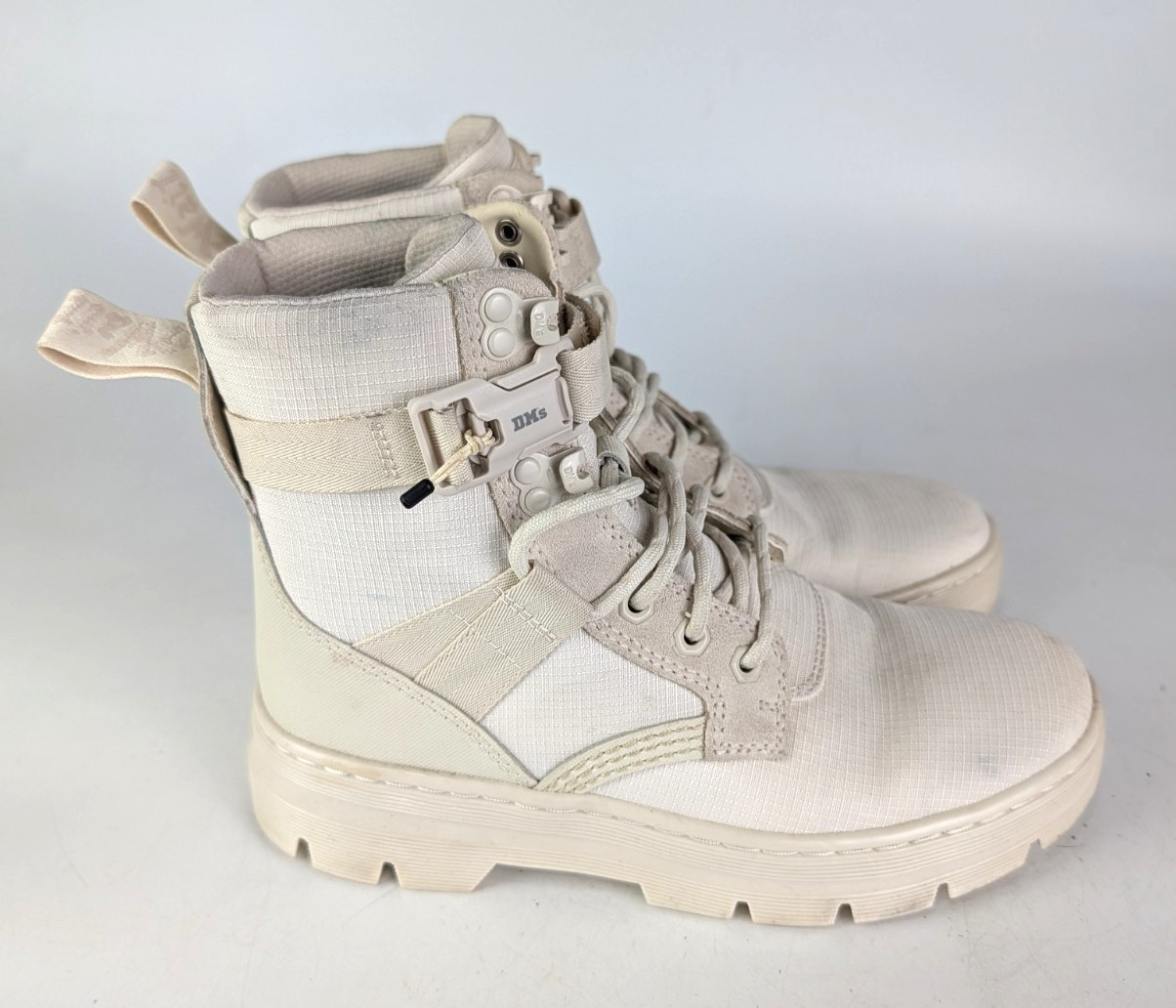 Dr. Martens Combs Tech II Women’s Size: 8 Rip Stop Boots Cream Off White