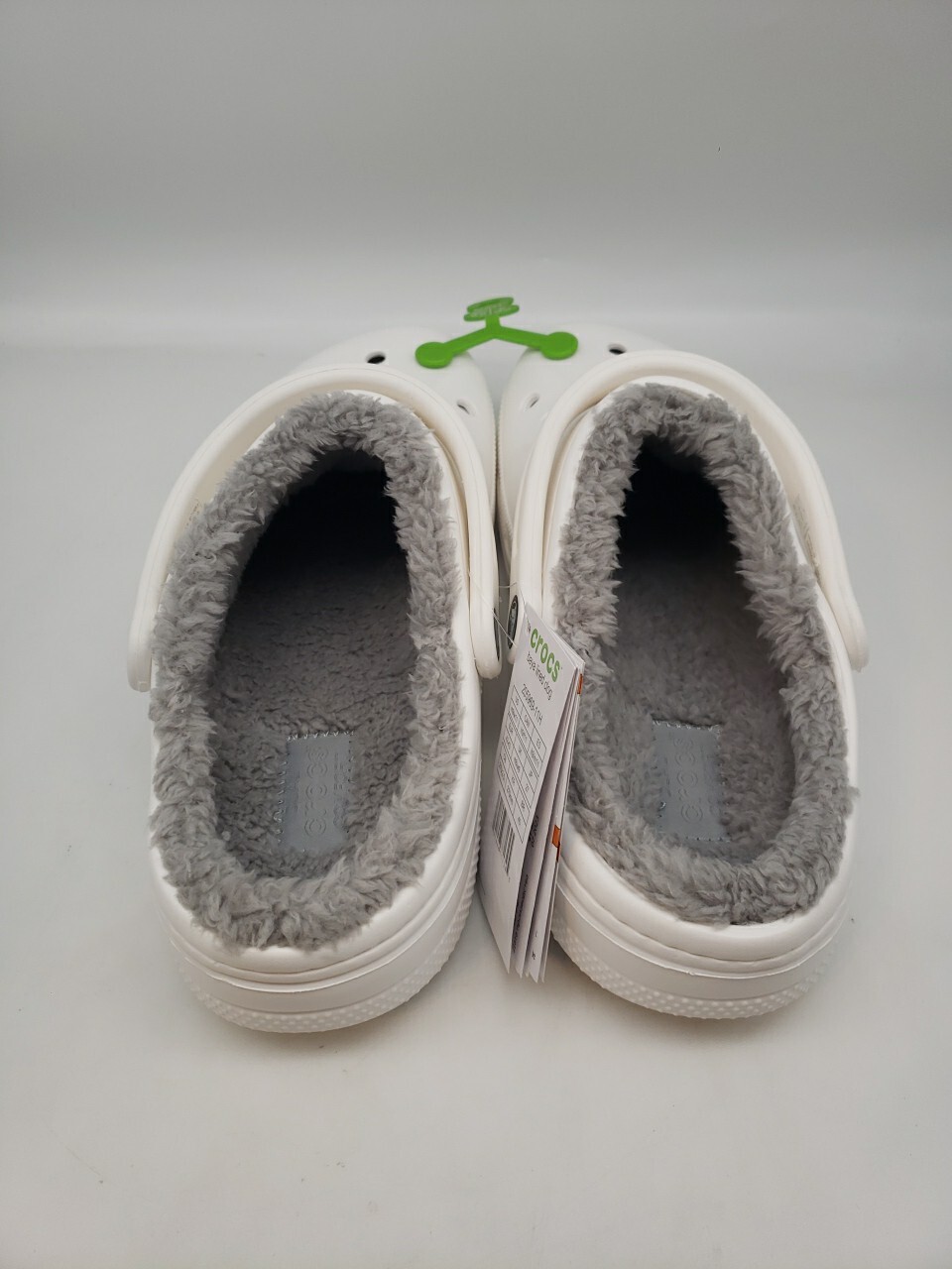 NWT Crocs Baya Lined Clog M9 / W11, White / Grey 205969-11H Size – FREE SHIP