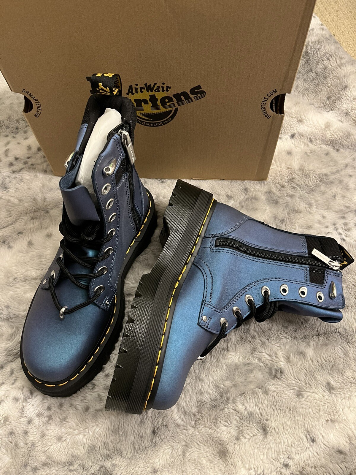 Dr. Martens Jadon II Hardware HDW Platforms DK Blue/Bla MSRP$300 FiveStarREVIEWS