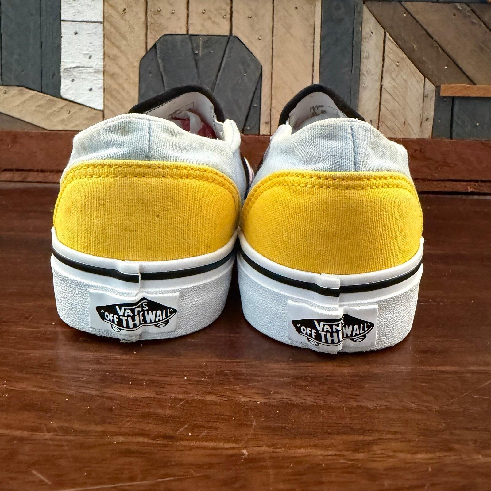 Vans Asher Colorblock Slip On Sneakers Pink Blue Yellow Womens 8