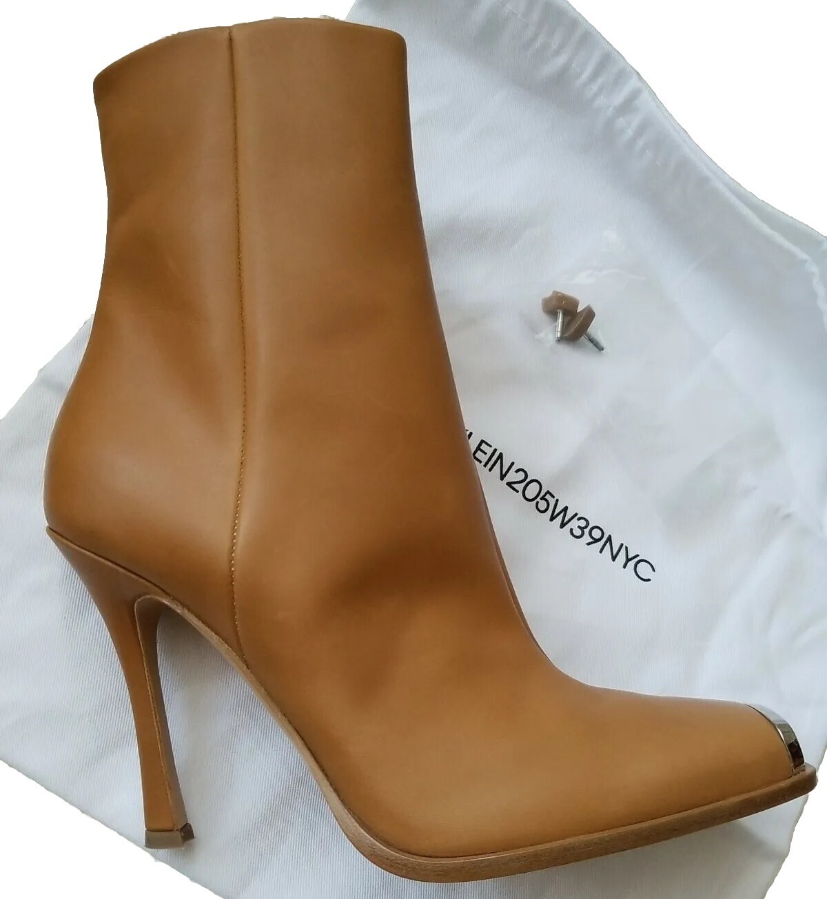 WILAMIONA METAL-TRIMMED High Heel ANKLE BOOTIE CALVIN KLEIN 205W39NYC SIZE 37.5