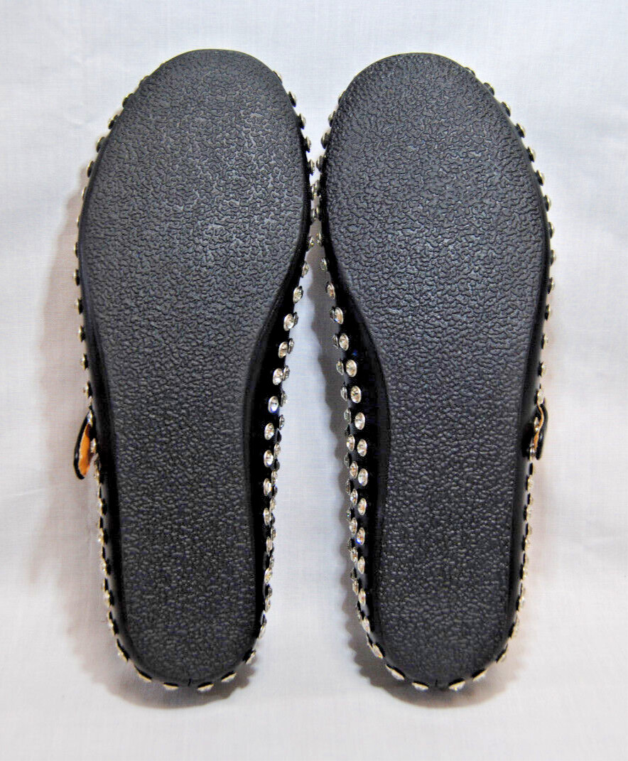 Divanne Womens Rhinestone Ballet Flats Mary Jane Shoes with Buckle Strap T2356