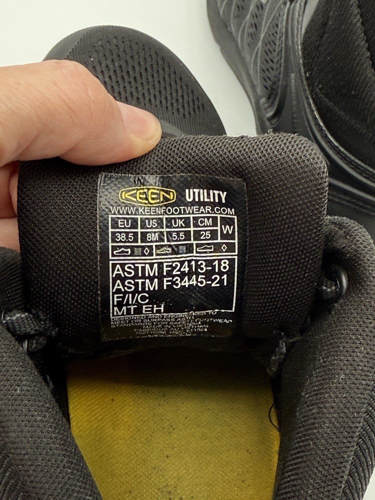 KEEN Womens Vista Energy Mid Composite Toe Work Boots, Size 8,Black/Raven