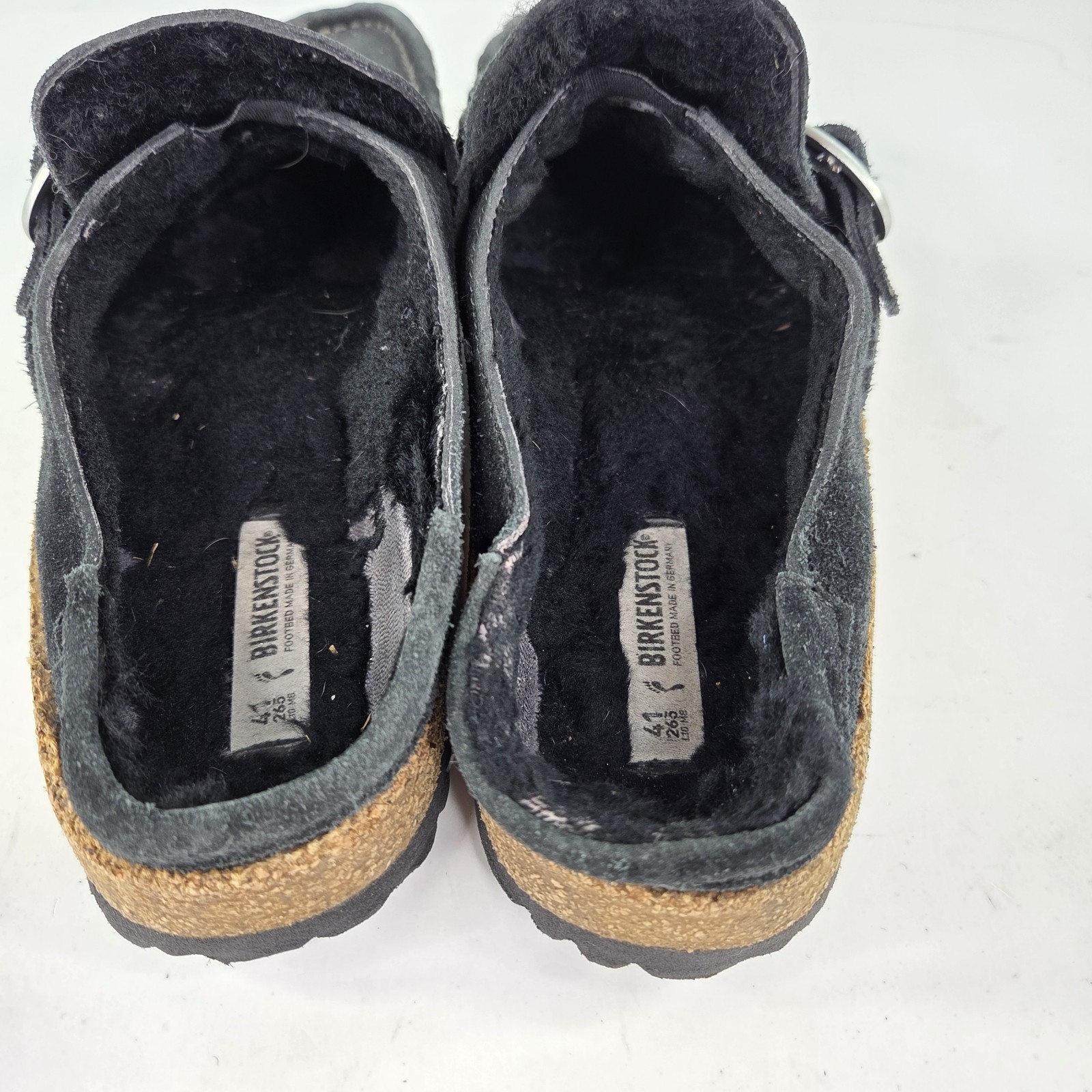 Birkenstock Buckley clogs US 10 Women’s Black Suede Slip-On Footbed Germany Shoe