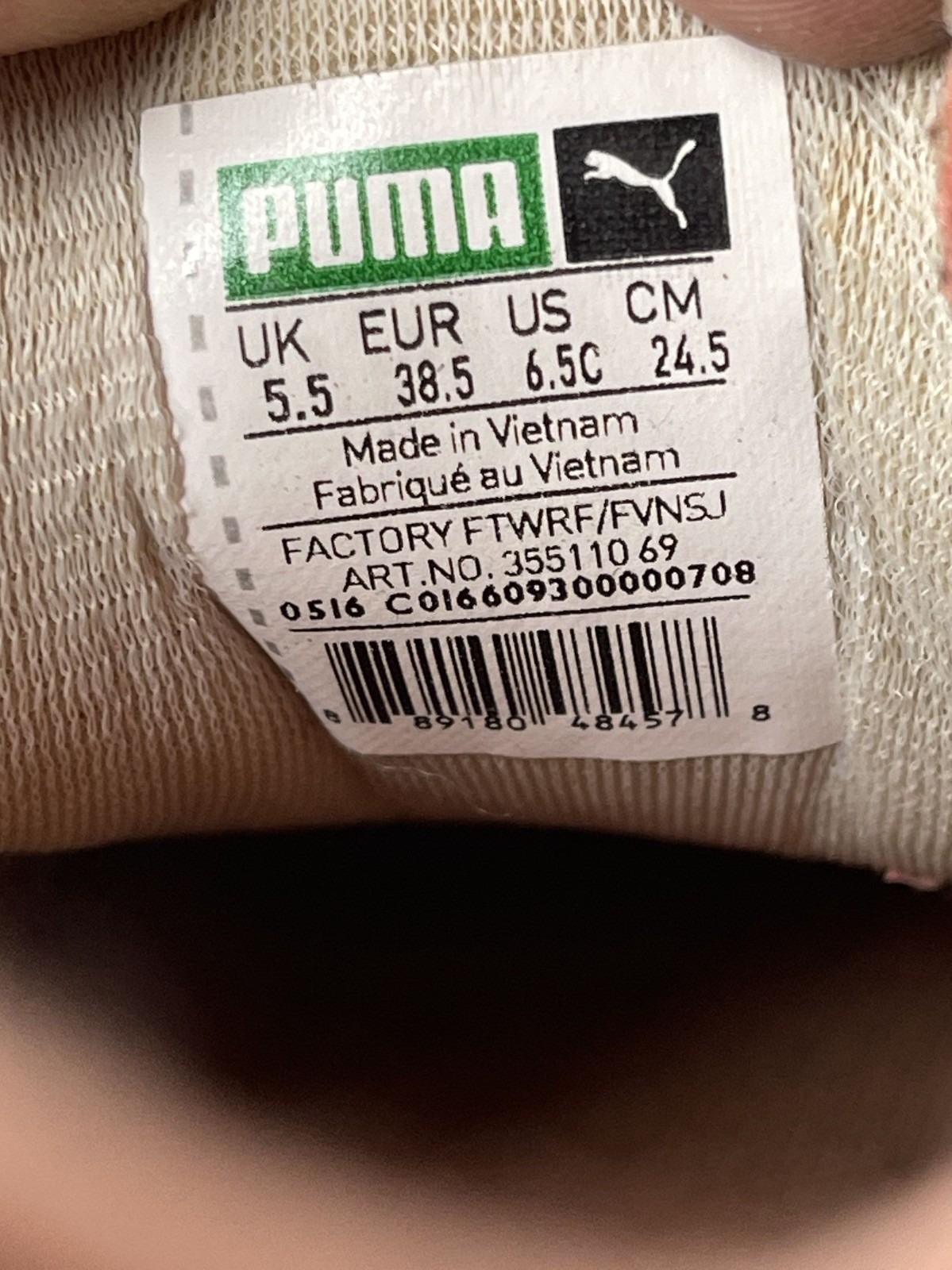 Puma Shoes Size 5.5 Desert Flower Casual Sneakers Pink Suede 35511069 Lace Up