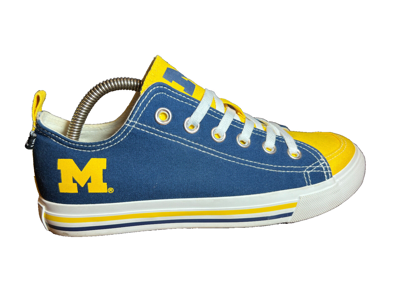 SKICKS University of Michigan Low Canvas Skate Sneakers Maize & Blue Women Sz 8M