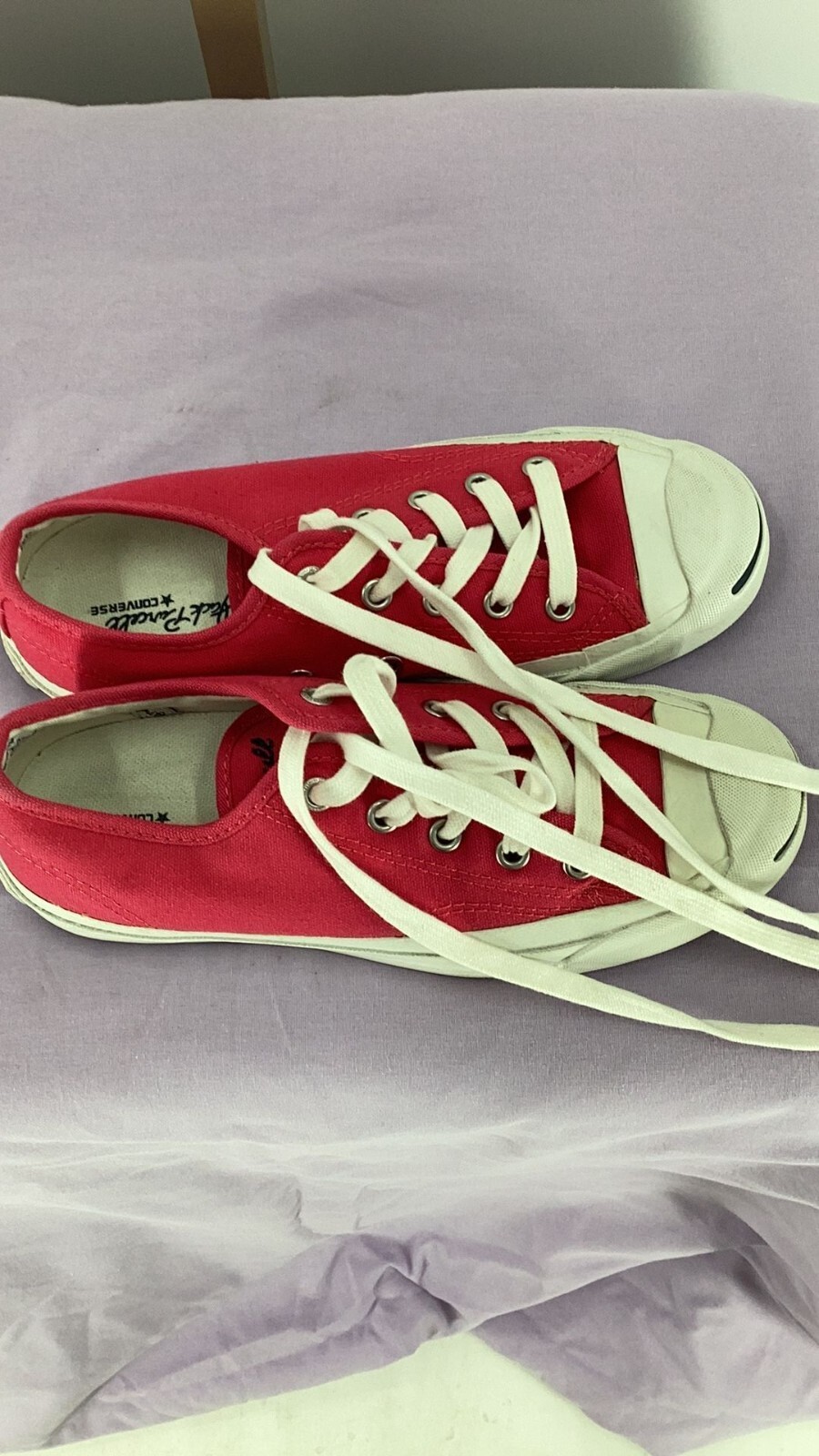 44. Pink Canvas Converse Jack Purcell Sneakers Women’s Size 5 Men’s Size 3.5