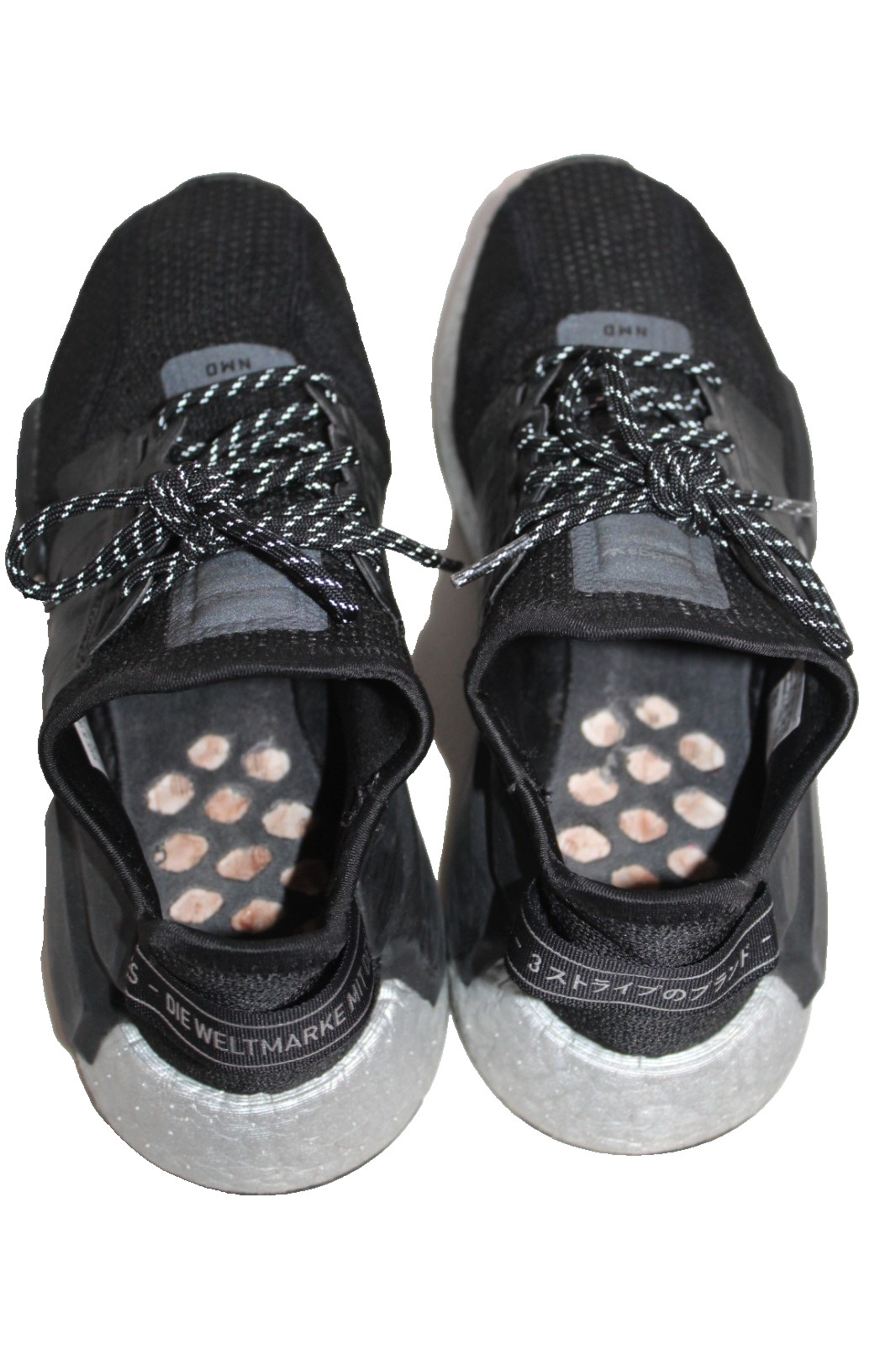 Size 7 – adidas NMD R1 black and winter silver 2019 38 2/3 – FW5449