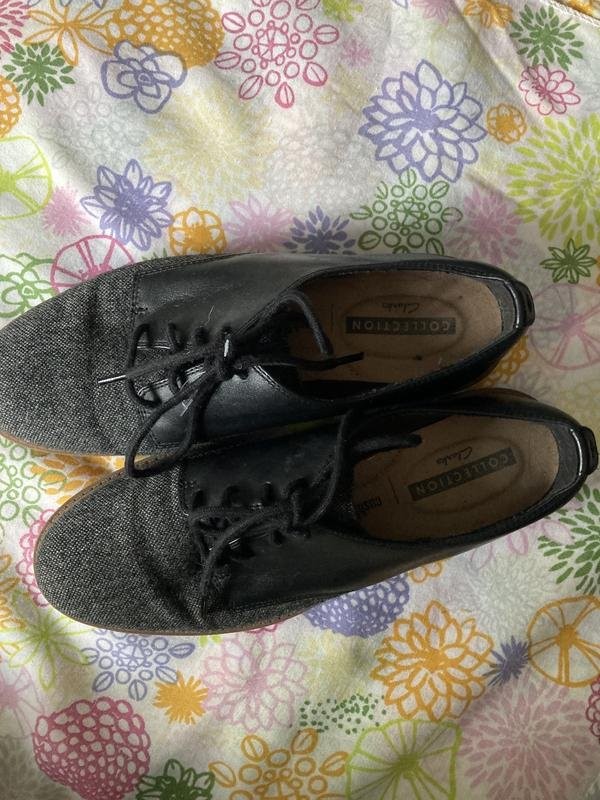 womens clarks heels grey synthetic leather 37
