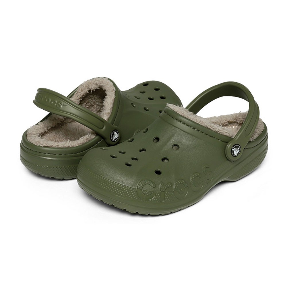 New CROCS Womens BAYA LINED CLOG 205969-3TC ARMY GREEN US W 7-11 TAKSE