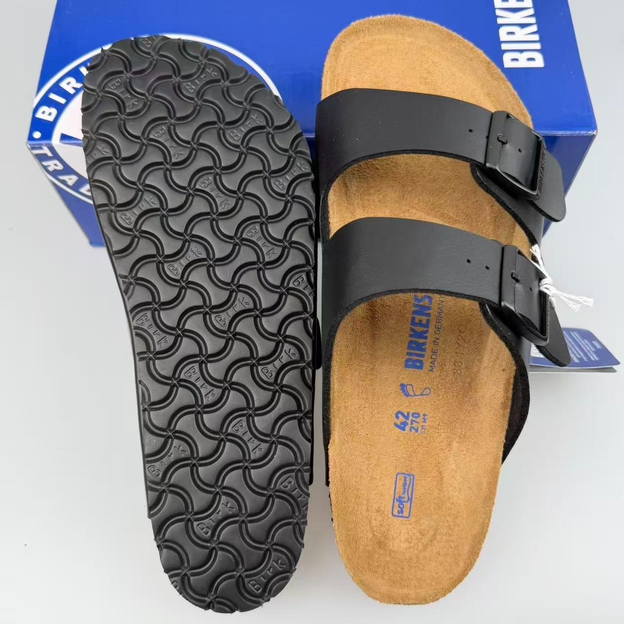 New Birkenstock Arizona Birko-Flor Leather Soft Footbed Unisex Sandals Shoes