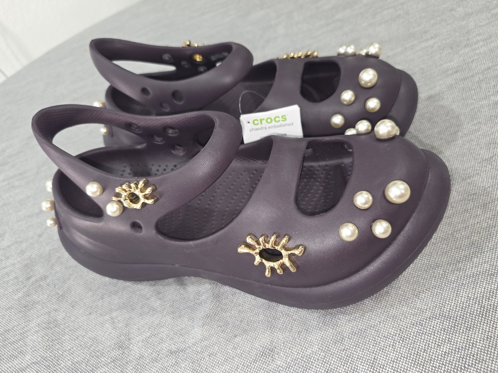 Crocs Phaedra Embelished Purple Platform Shoe Women Size 10