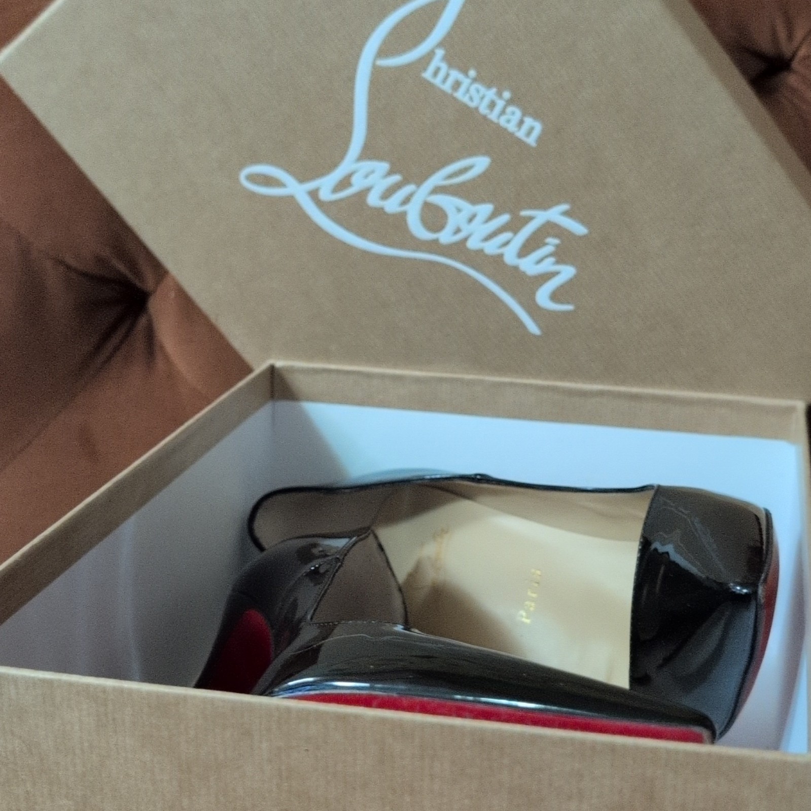 Christian Louboutin Pump Women’s US 9 EU 40 Black Patent Leather Red Sole