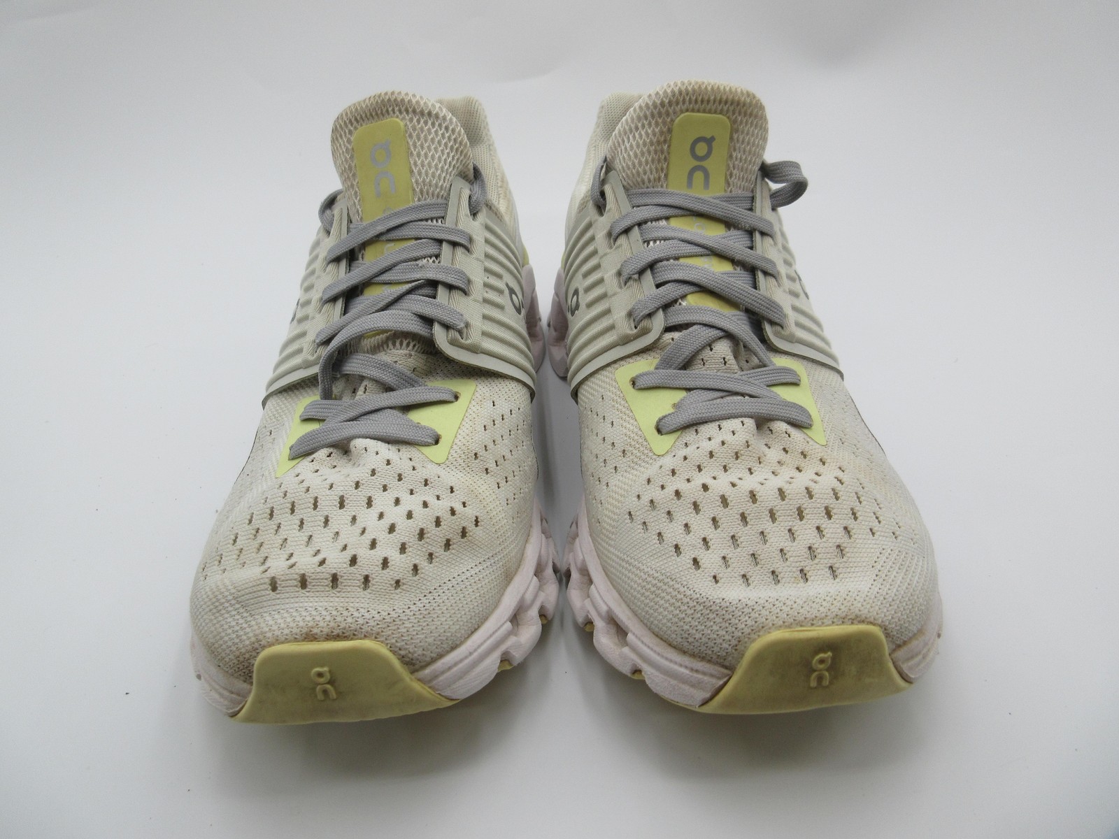 On Running Cloudswift Shoes Womens Size 7.5 Beige Gray Lime Sneakers CloudTec