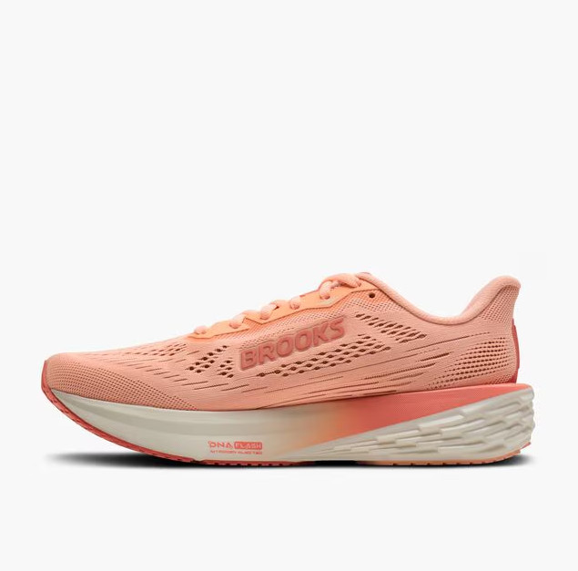 BROOKS Women’s Launch 12 Running Shoes Peach/Coconut/Peach Echo New