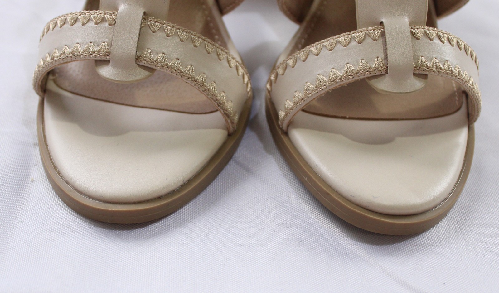 DV By Dolce Vita Women’s Rochella Open Toe Cone Heels AC2 Ivory Size: 8.5